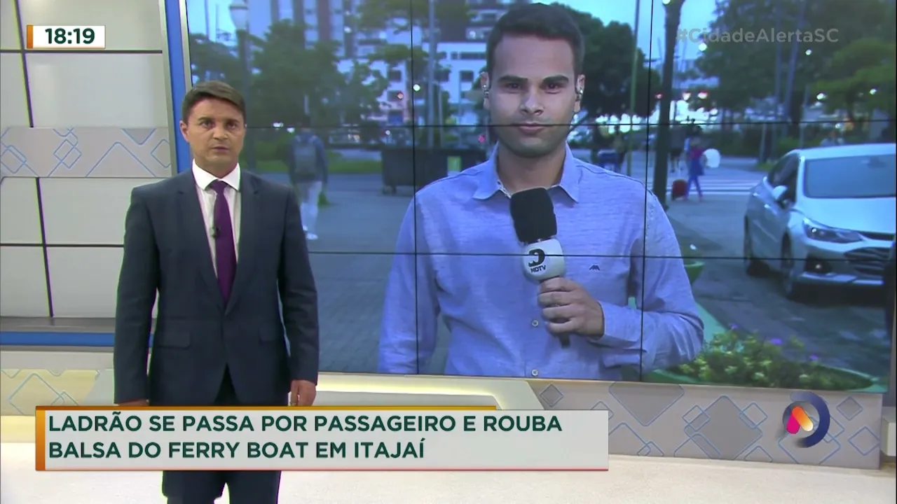 Ladrão se passa por passageiro e rouba balsa do ferry boat em Itajaí