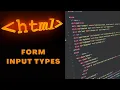 22 HTML Form Input Types