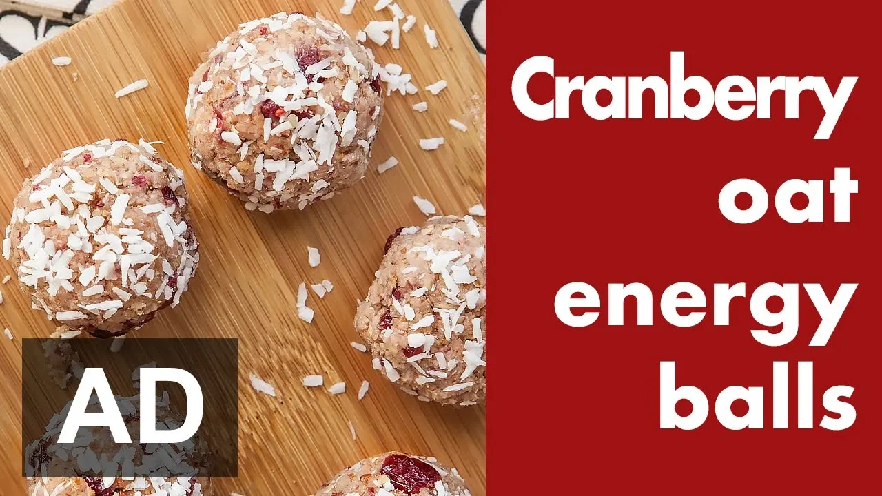 Cranberry oat energy balls for Sport Relief