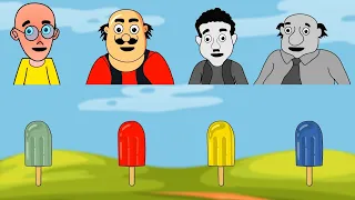 MOTU PATLU Wrong Heads with Ice Cream | Learn Colors with Motu Patlu in Hindi Cartoon