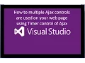 How to use Multiple Ajax Control Tool with Timer control in your web application