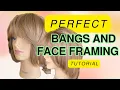 Bangs and Face Framing Tutorial for Shag or Curtain Bangs No Music No Talking ASMR Haircut Sounds