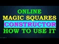 Magic Squares Tutorial Part12