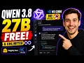 Qwen 3 8 27B Is FREE Unlimited in VS Code
