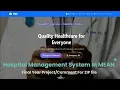 MEAN Stack Hospital Management System Final Year Project with MongoDB Express Angular Node js