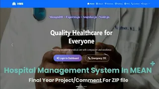 MEAN Stack Hospital Management System Final Year Project with MongoDB Express Angular Node js