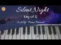 Silent Night Key of G EASY Piano Tutorials