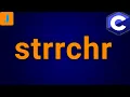 C strrchr