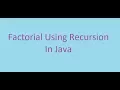 Java Basics Course 36 Geting The Factorial Using Recursion ARABIC