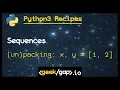 sequence packing and unpacking eg x y 1 2 Ep1 5 Python 3 Recipes