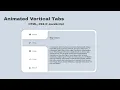 Discover How To Make AMAZING Animated Vertical Tabs with Just HTML CSS Javascript
