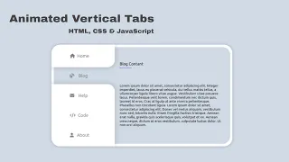 Discover How To Make AMAZING Animated Vertical Tabs with Just HTML CSS Javascript