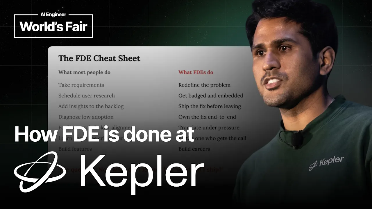 How Forward Deployed Engineering is done at Kepler — Vinoo Ganesh: video thumbnail