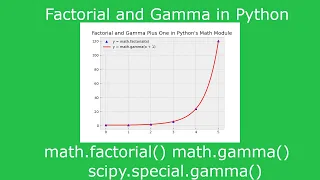 Factorial and Gamma Functions in Python - math factorial math gamma scipy special gamma