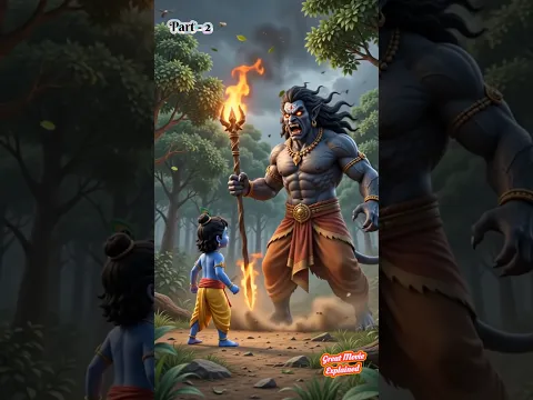 बाल कृष्ण की अद्भुत लीला 😱 ग्वाले के भेष में आया राक्षस! | Part 1 - #shorts #story #viral