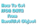 How to Convert ResultSet Object into JSON Object or Data using Java