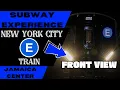 New York City Subway E Express Train to Jamaica Front View