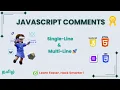 JavaScript Comments Explained in Tamil Single-Line Multi-Line