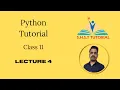 Barebones of Python Program Lecture 4 Python I P Class - 11