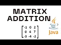 Matrix Addition in Java Tamil