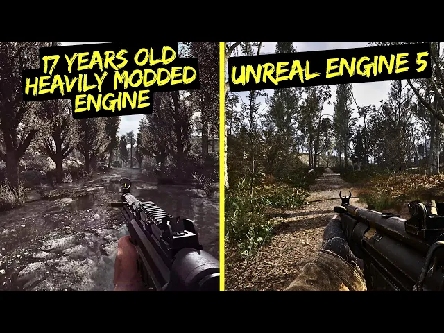 Stalker 2 vs Stalker Anomaly Custom Graphics Comparison | Unreal Engine 5 vs 17 Yrs old X-Ray Engine