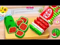 Download Lagu 🍉Amazing Watermelon Roll Cake vs KitKat Recipe🍉Refreshing Miniature Summer Cake | Mina Sweet Baking