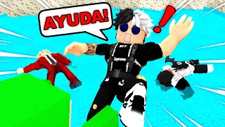 MIS AMIGOS INTENTARON BOTARME EN LA PELEA DE PINGÜINOS 😂 (Roblox Knockout)