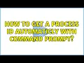 How to get a process ID automaticly with command prompt