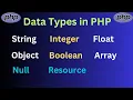 Data Types In PHP PHP Data Types In Hindi And How To Declare It PHP Tutorial In