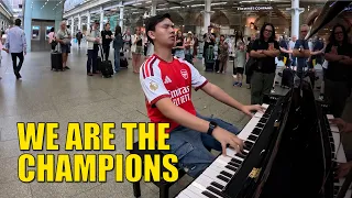 After 22 Years… Arsenal Fan Plays We Are The Champions at Public Piano | Cole Lam