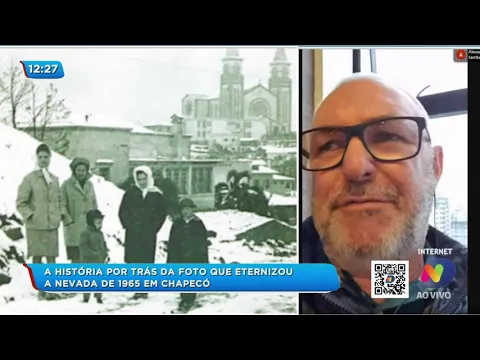 A história por trás da foto que eternizou a nevada de 1965 em Chapecó