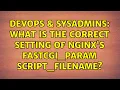 DevOps SysAdmins What is the correct setting of Nginx s fastcgi - param SCRIPT