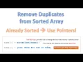 Remove Duplicates from Sorted Array