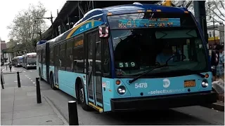 MTA 4 NovaBus LFSA s 1 New Flyer D60HF 1 New Flyer XD60 on the SBS