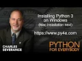 Py4e Python installation in windows University of michigan