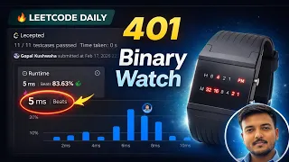 LeetCode 401 Binary Watch Easy Java Solution Step-by-Step Explanation