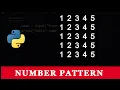 Python Program To Print Number Pattern in Square Shape 02