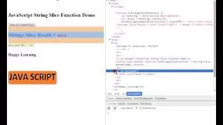 STRINGS SLICE METHOD IN JAVA SCRIPT DEMO