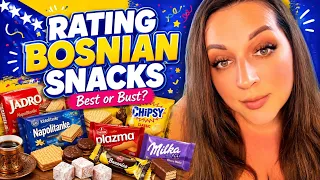 Trying & Rating Bosnian Snacks 🇧🇦😳 Some of These SHOCKED Me!