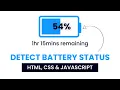 Detect Battery Status With Javascript