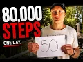 I took 80 000 steps in one day 50 miles