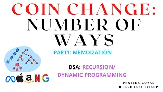 Coin Change Number of Ways PART 1 Memoization Java Recursion Dynamic Programming