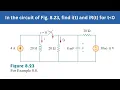 Example 8 8 In the circuit of Fig 8 23 find i t and iR t for t greater 0 FEC 4th Edition
