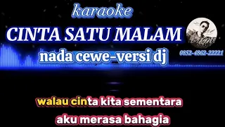 cinta satu malam karaoke nada cewe versi dj aldy music358