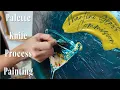 Martini Glass Palette Knife Painting Process