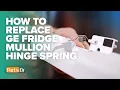 How to replace GE refrigerator mullion flapper hinge spring part WR01X11052