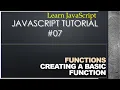 Creating a basic Function and Calling it on OnClick Button Event Javascript Tutorial -
