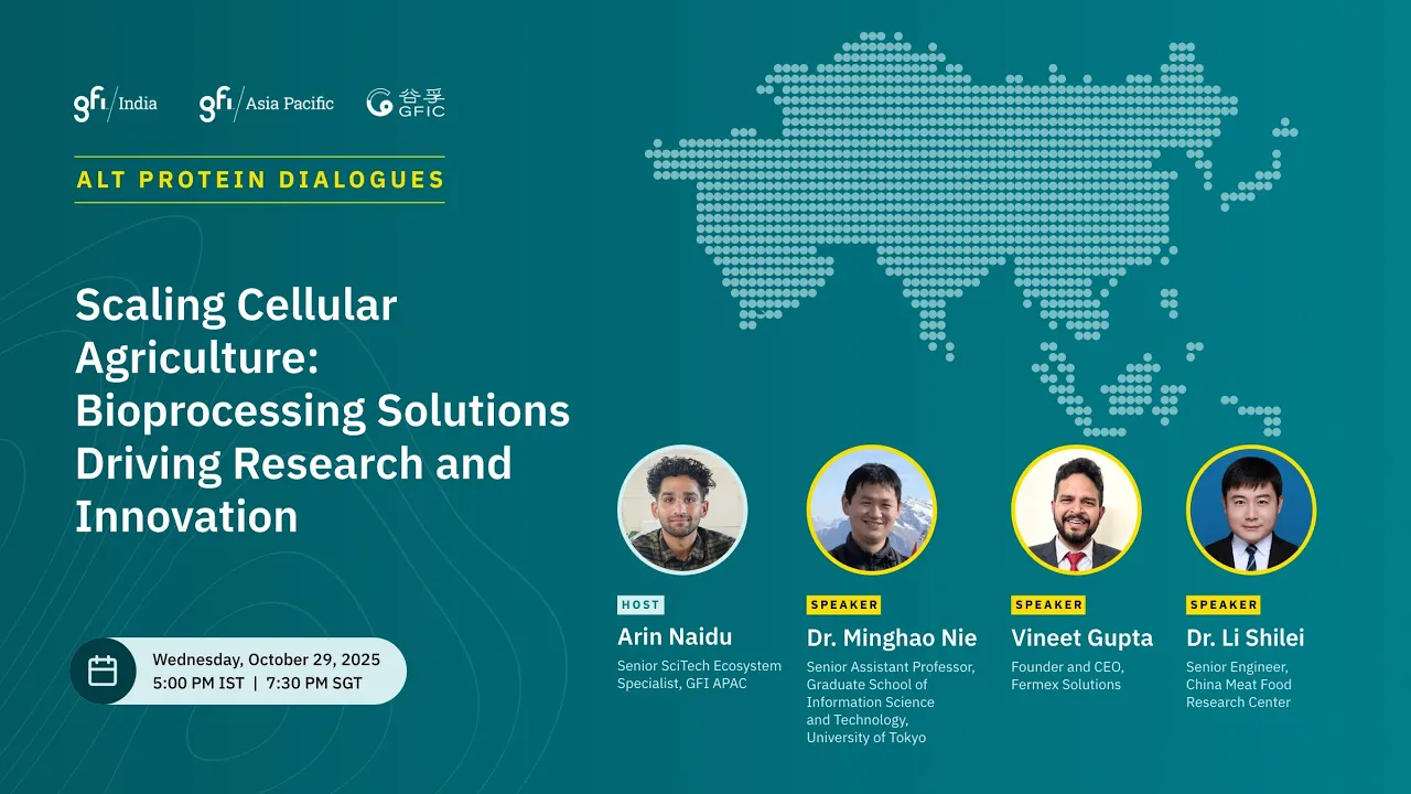 Webinar 5: Scaling cellular agriculture: Bioprocessing solutions driving research and innovation