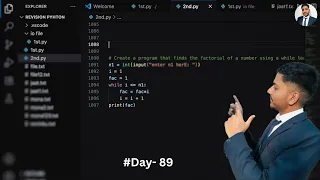 python program to finds the factorial of a number using a while loop