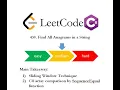 LeetCode 438 Find All Anagrams in a String Sliding Window Technique Explained